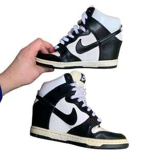 Rare Nike Dunk Sky High 'Panda Size 7 Wedge Shoes